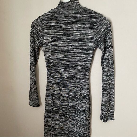 Velvet Torch Dress Mock Neck Gray Marled Long Sleeve Business Casual Neutral - Picture 6 of 9